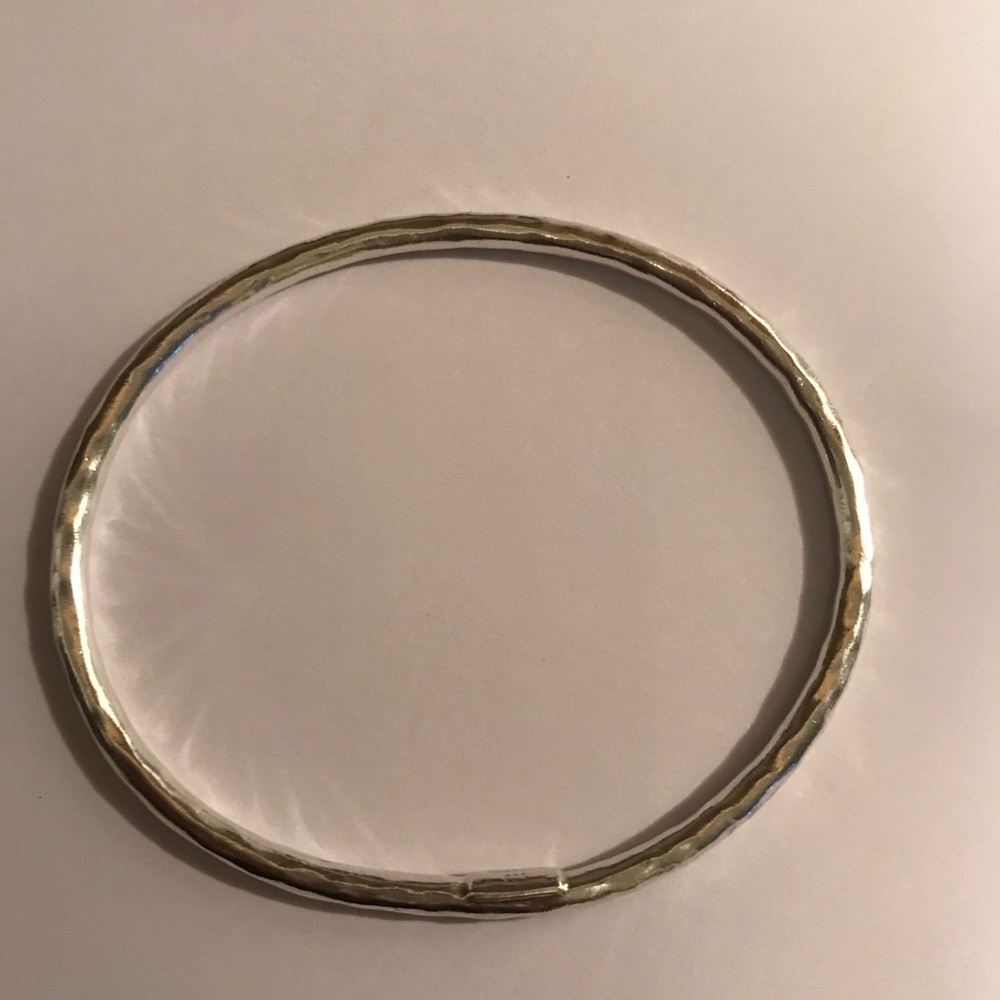 Ippolita Solid sterling silver hammered bangle